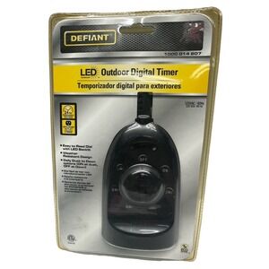 2 Pack! Defiant Programmable Outdoor Heavy-Duty Digital Timer 7 Days [NIP]